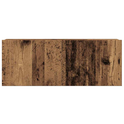 6-delig Tv-meubelset wandmontage bewerkt hout oud houtkleurig