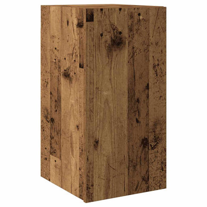 9-delig Tv-meubelset wandmontage bewerkt hout oud houtkleurig
