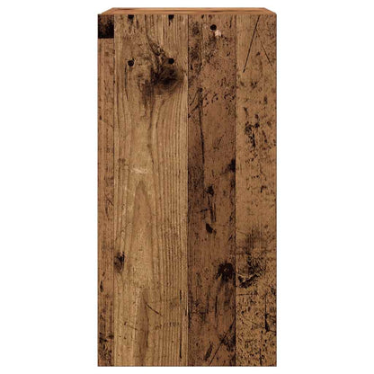 9-delig Tv-meubelset wandmontage bewerkt hout oud houtkleurig