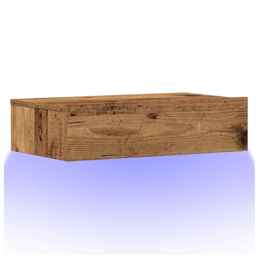 Nachtkastje 60x35 cm spaanplaat oud hout