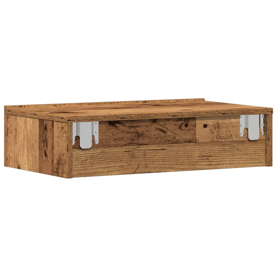 Nachtkastje 60x35 cm spaanplaat oud hout