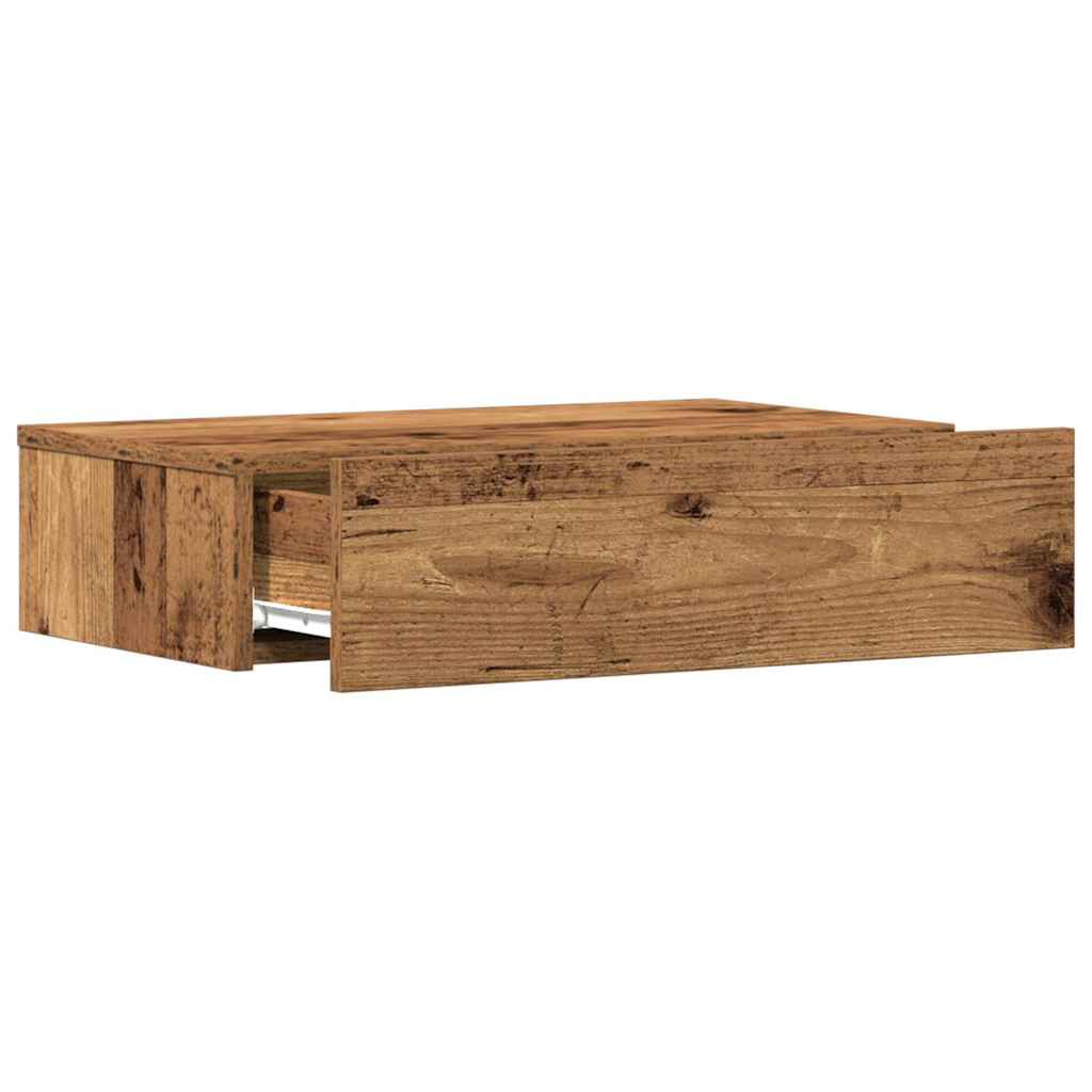 Nachtkastje 60x35 cm spaanplaat oud hout