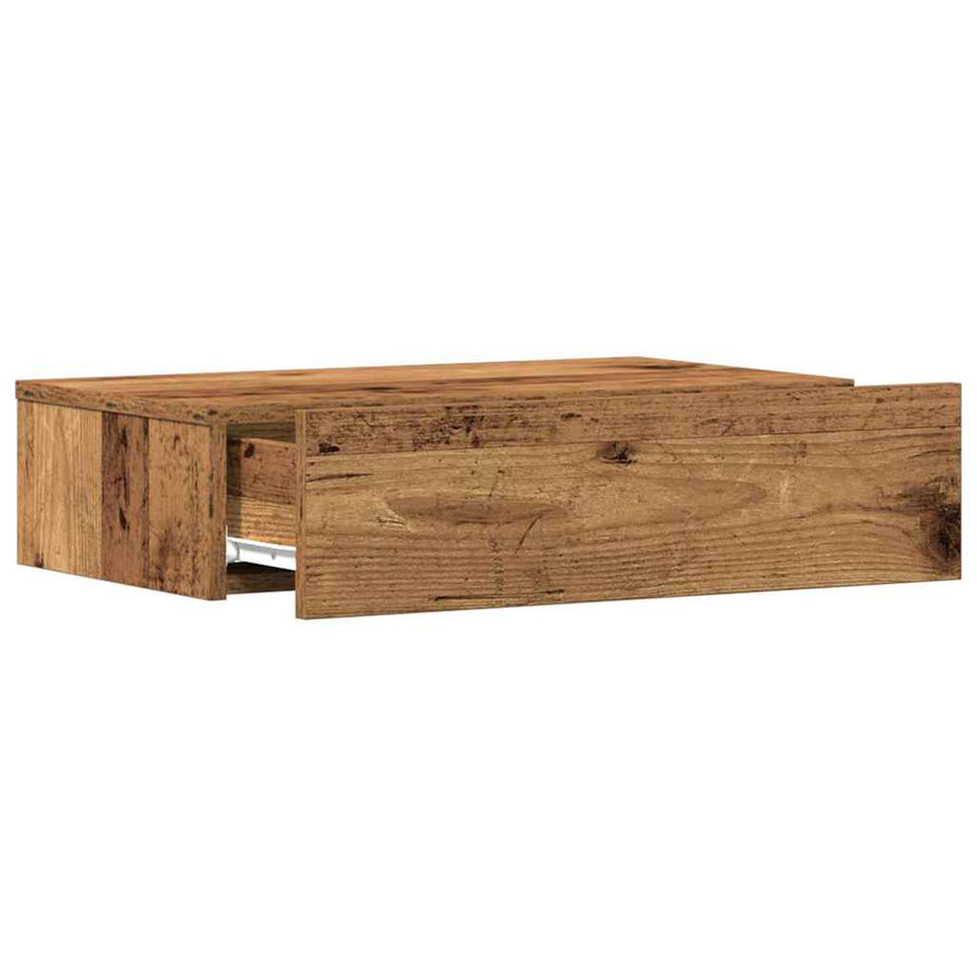 Nachtkastje 60x35 cm spaanplaat oud hout