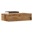 Bedside table 60x35 cm particleboard vintage wood