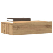 Bedside table 60x35 cm treated wood artisanal oak color