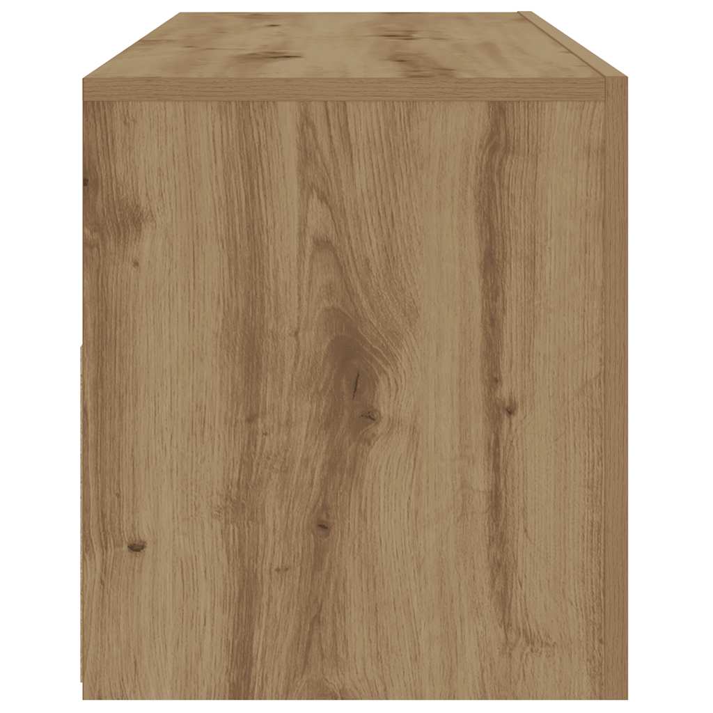 Nachtkastjes 2 st met LED's 60x35x40 cm artisanaal eikenkleur