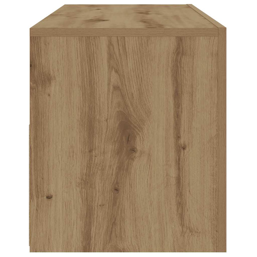 Nachtkastjes 2 st met LED's 60x35x40 cm artisanaal eikenkleur