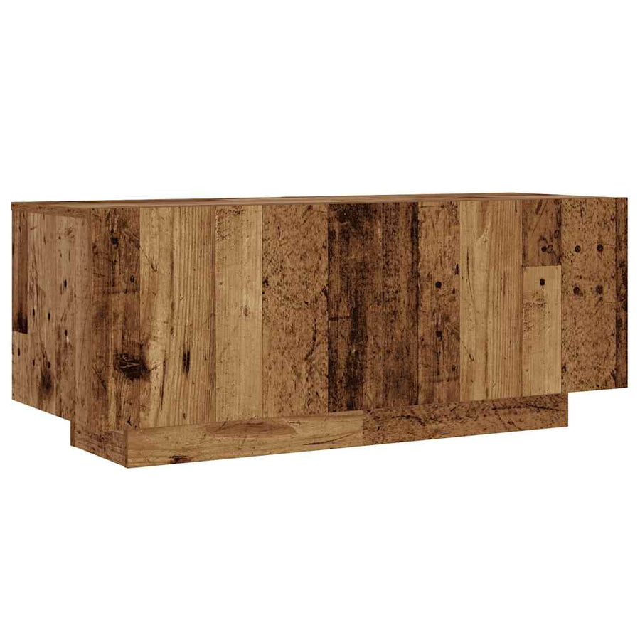 Tv-meubel met LED 180x35x40 cm bewerkt hout oud hout