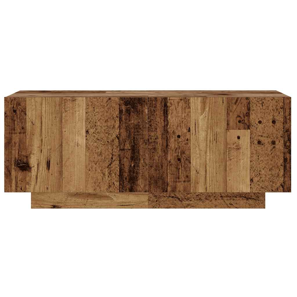 Tv-meubel met LED 180x35x40 cm bewerkt hout oud hout