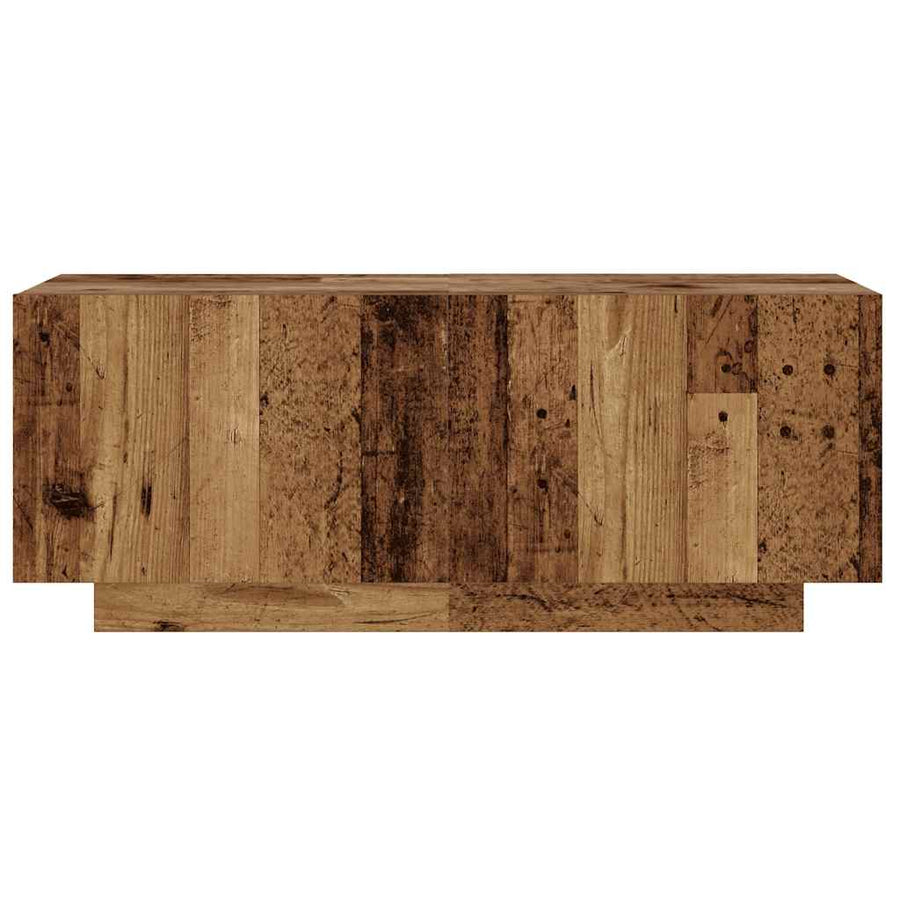 Tv-meubel met LED 180x35x40 cm bewerkt hout oud hout
