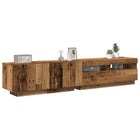 Tv-meubel 200x35x40 cm bewerkt hout oud hout