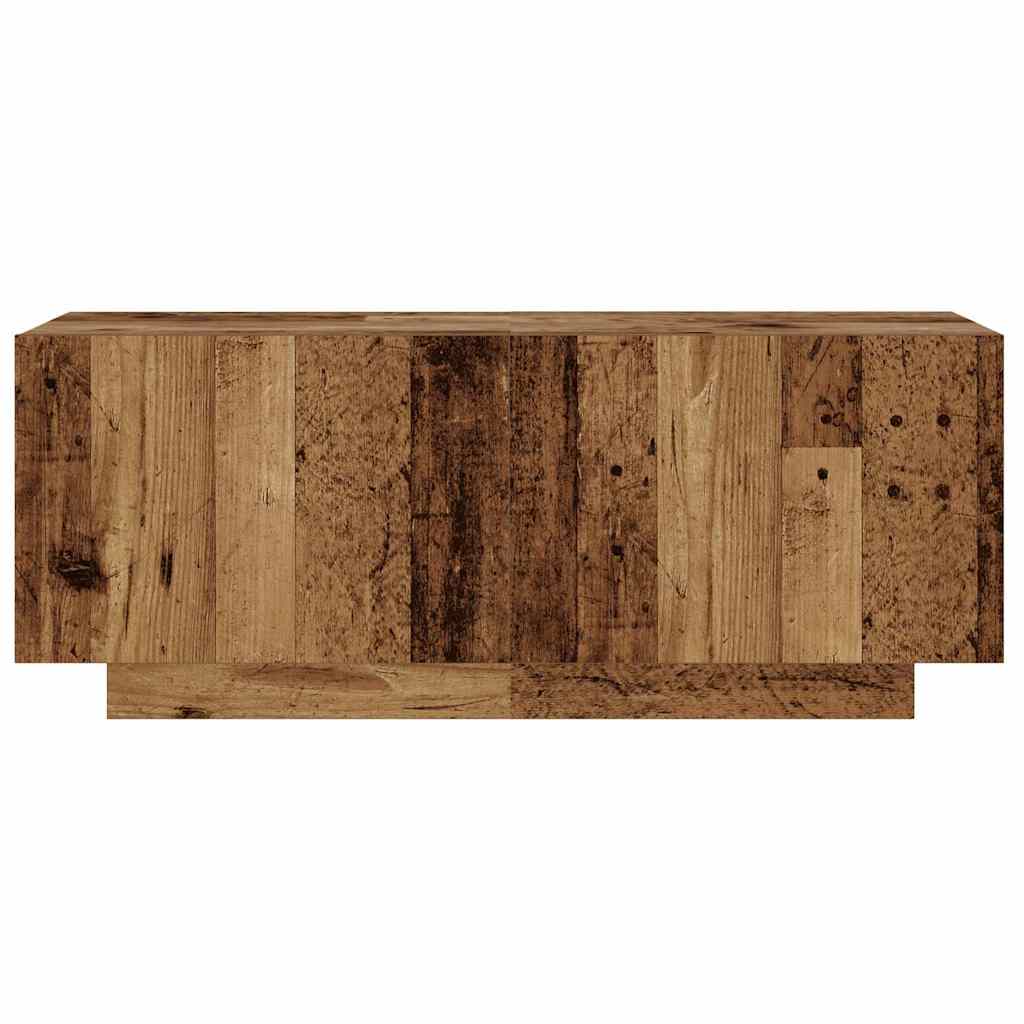 Tv-meubel met LED 260x35x40 cm bewerkt hout oud hout