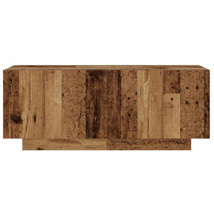 Tv-meubel met LED 260x35x40 cm bewerkt hout oud hout