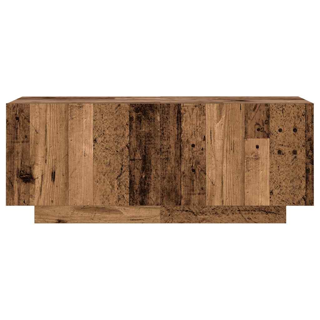 Tv-meubel met LED 300x35x40 cm bewerkt hout oud hout