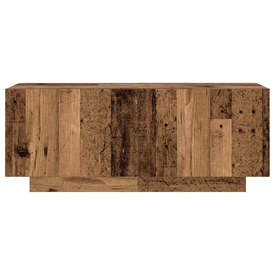 Tv-meubel met LED 300x35x40 cm bewerkt hout oud hout