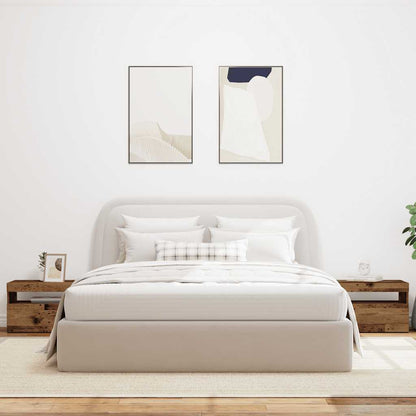 Nachtkastje met LED 60x35x40 cm bewerkt hout oud hout