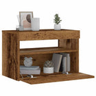 Nachtkastje 60x35x40 cm bewerkt hout oud hout LED