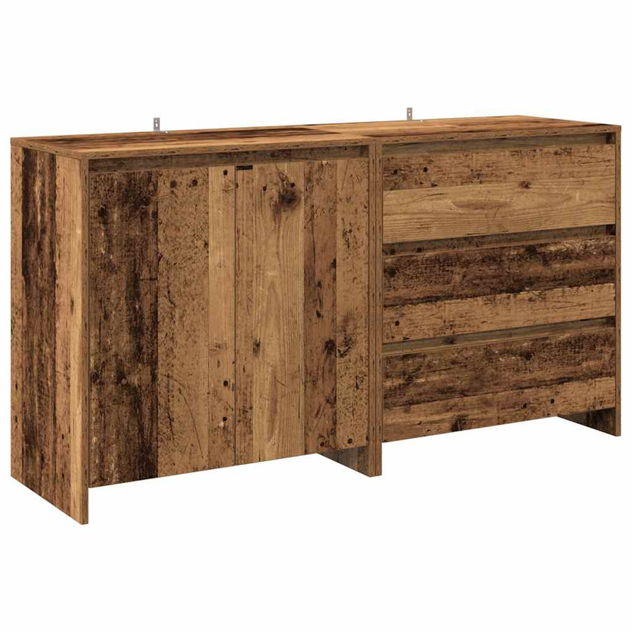 2-delige Dressoirs bewerkt hout oud houtkleurig