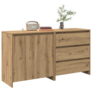 Dressoir bewerkt hout 70x41x75 cm eikenkleur
