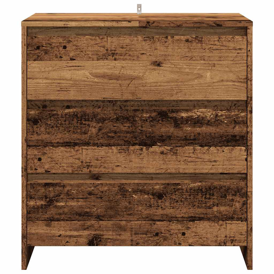 3-delige Dressoirs bewerkt hout oud houtkleurig