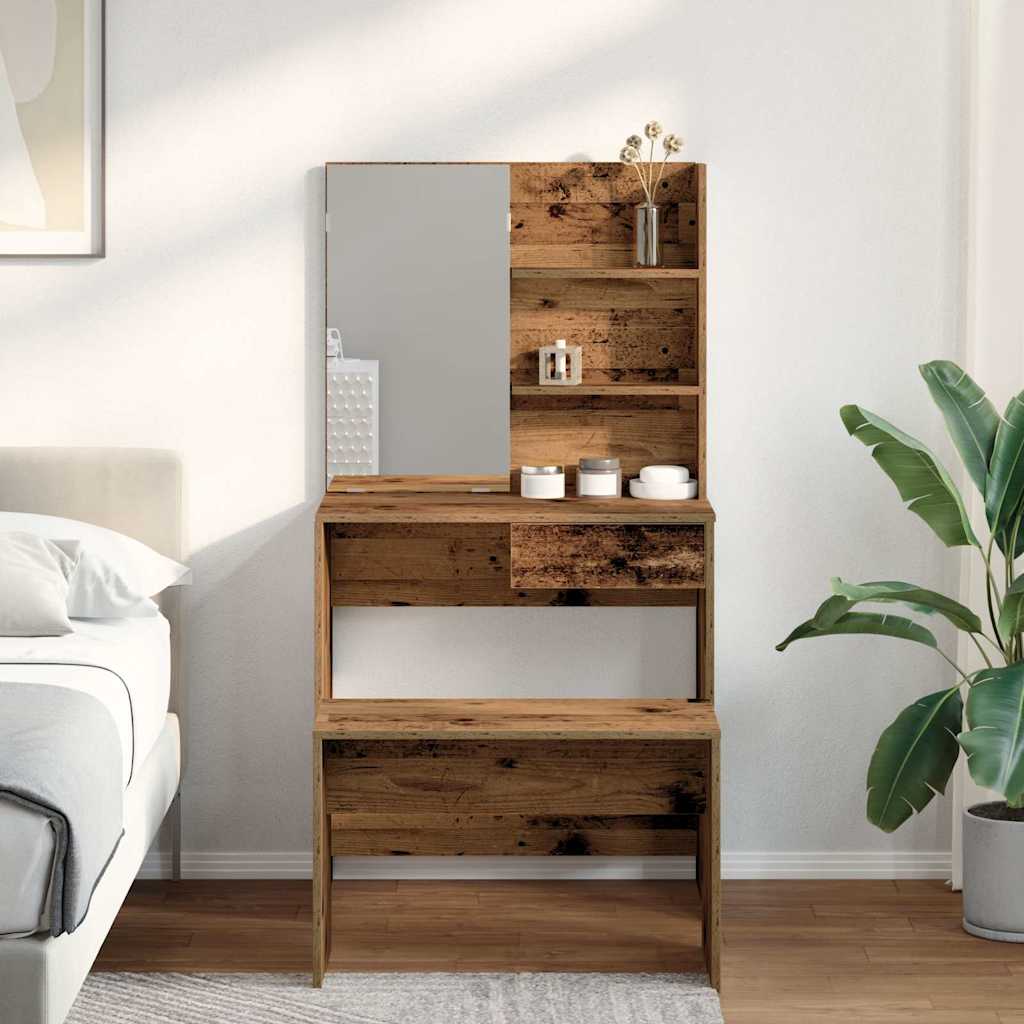Kaptafelset bewerkt hout oud houtkleurig