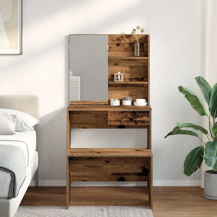 Kaptafelset bewerkt hout oud houtkleurig