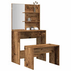 Kaptafelset 74,5x40x141 cm bewerkt hout oud houtkleurig