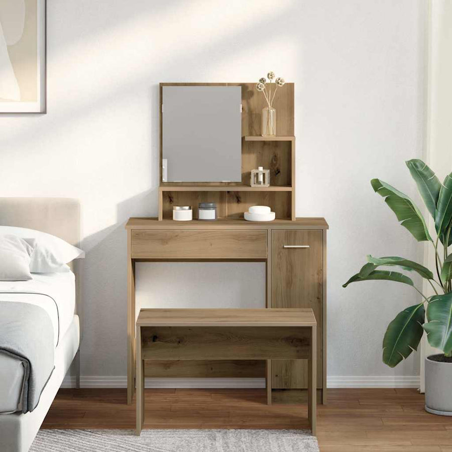 Kaptafelset Bewerkt Hout Artisanaal Eiken artisanaal eikenkleurig