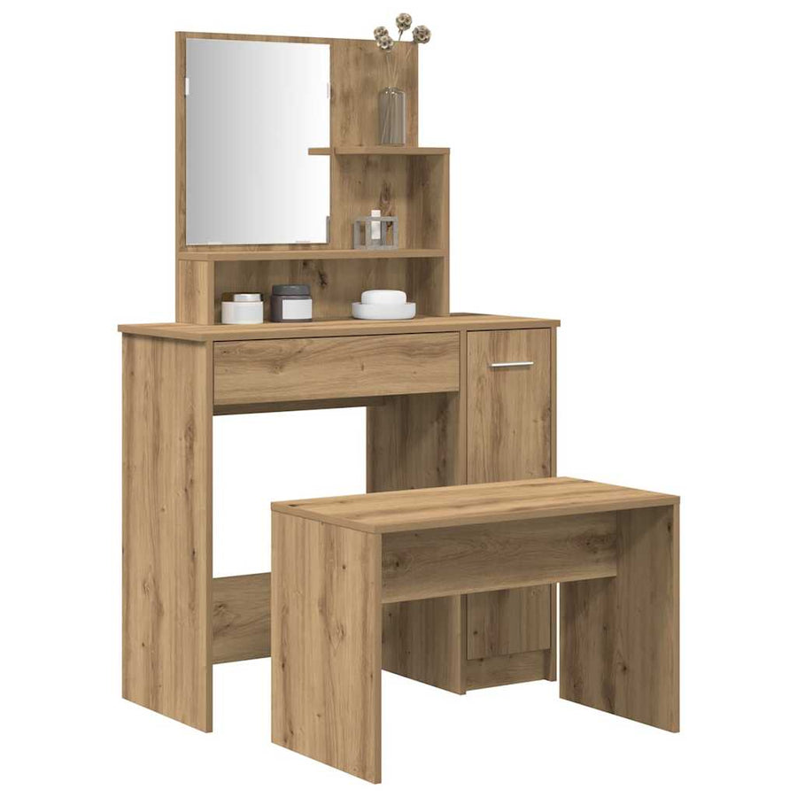 Kaptafelset Bewerkt Hout Artisanaal Eiken artisanaal eikenkleurig