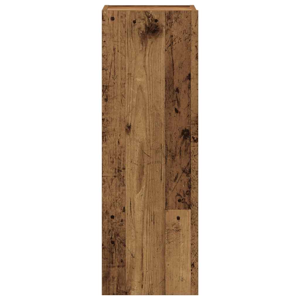5-delig Tv-meubelset wandmontage bewerkt hout oud houtkleurig