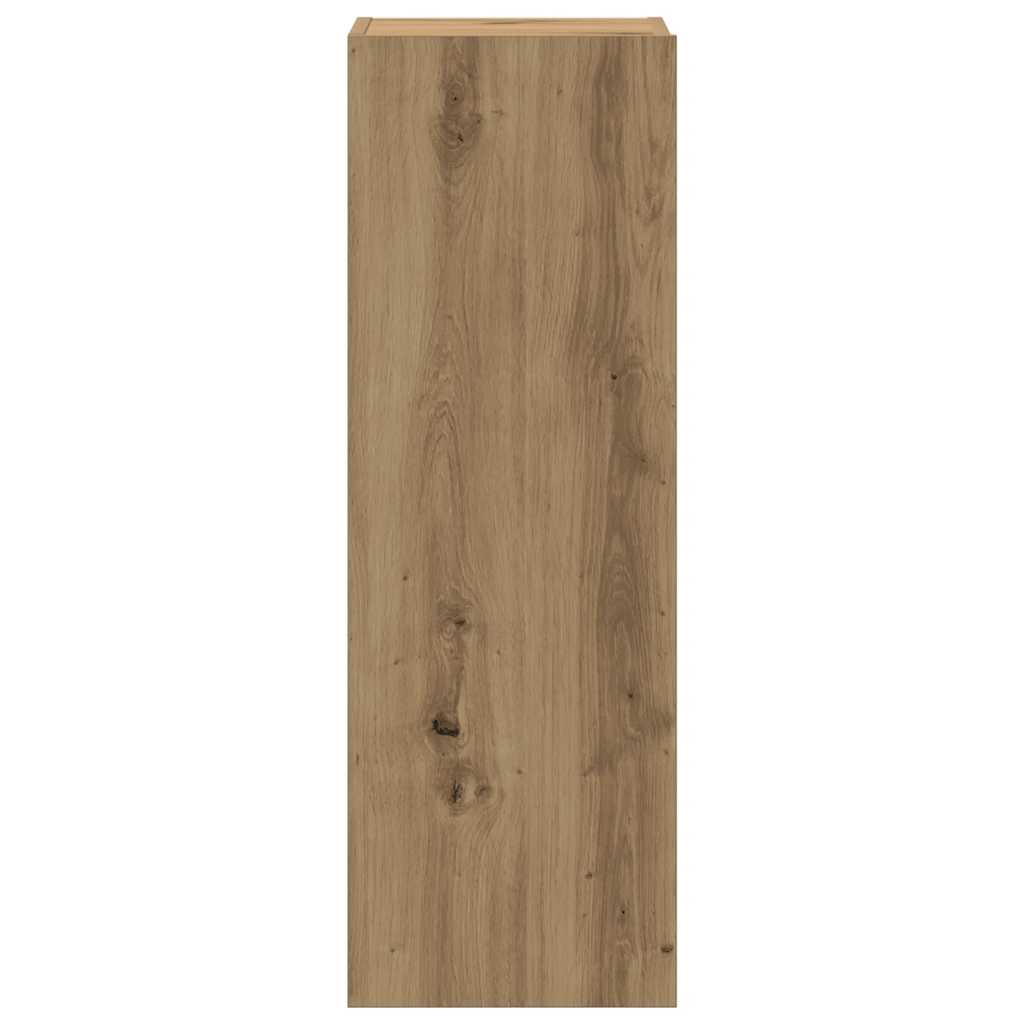 5-delig Tv-meubelset wandmontage bewerkt hout artisanaal eiken