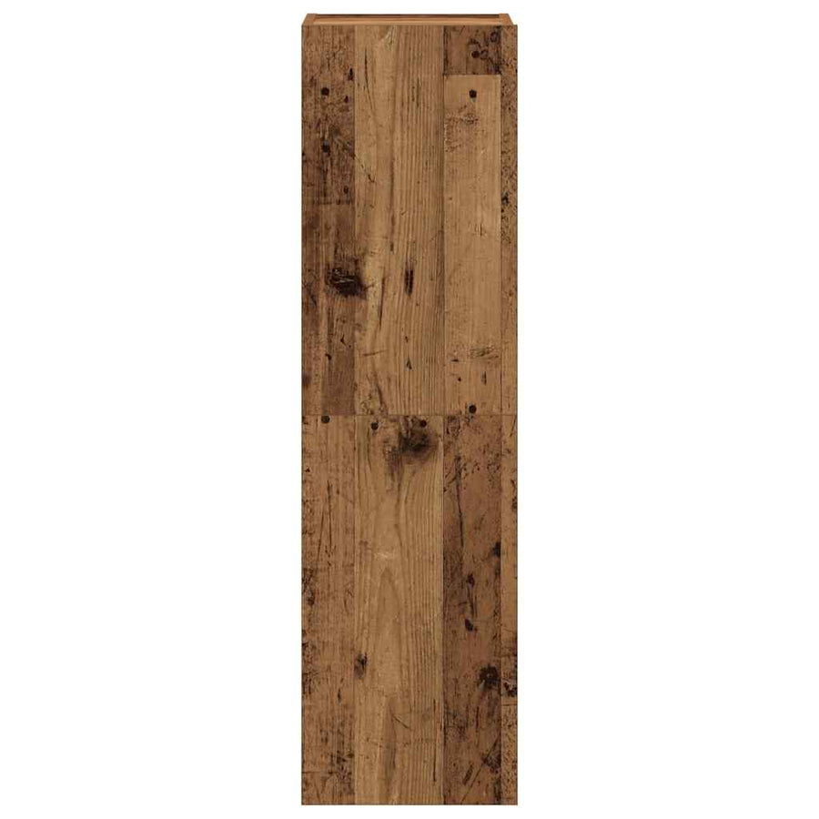 3-delig Tv-meubelset wandmontage bewerkt hout oud houtkleurig
