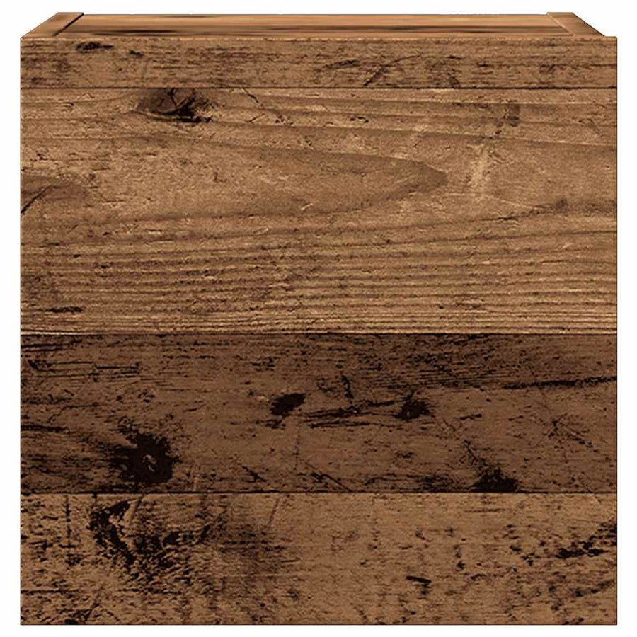 5-delig Tv-meubelset wandmontage bewerkt hout oud houtkleurig