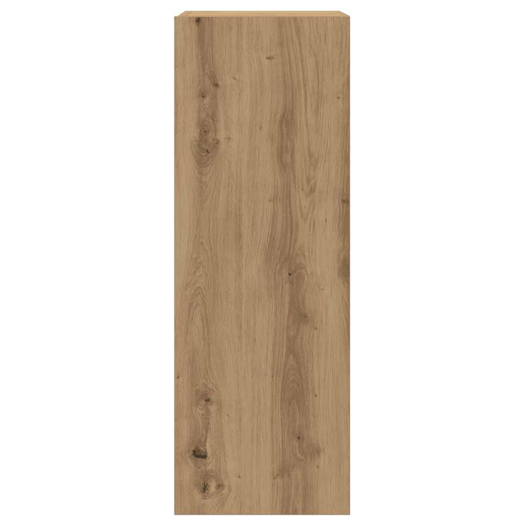 5-Delig Tv-Meubelset Wandmontage Bewerkt Hout Artisanaal Eiken
