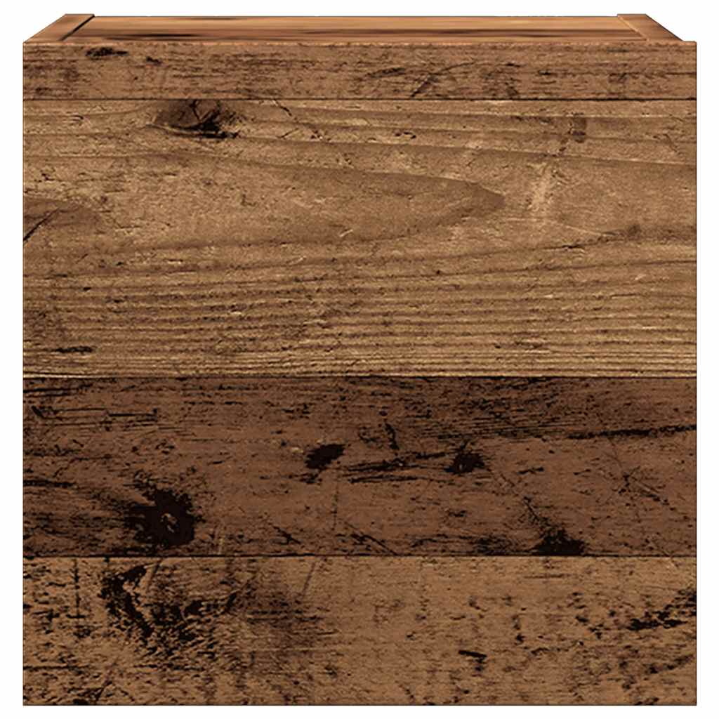 5-delig Tv-meubelset wandmontage bewerkt hout oud houtkleurig