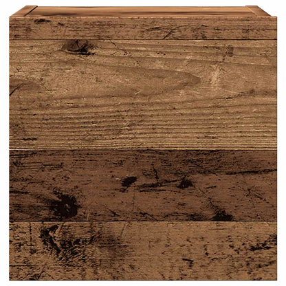 5-delig Tv-meubelset wandmontage bewerkt hout oud houtkleurig