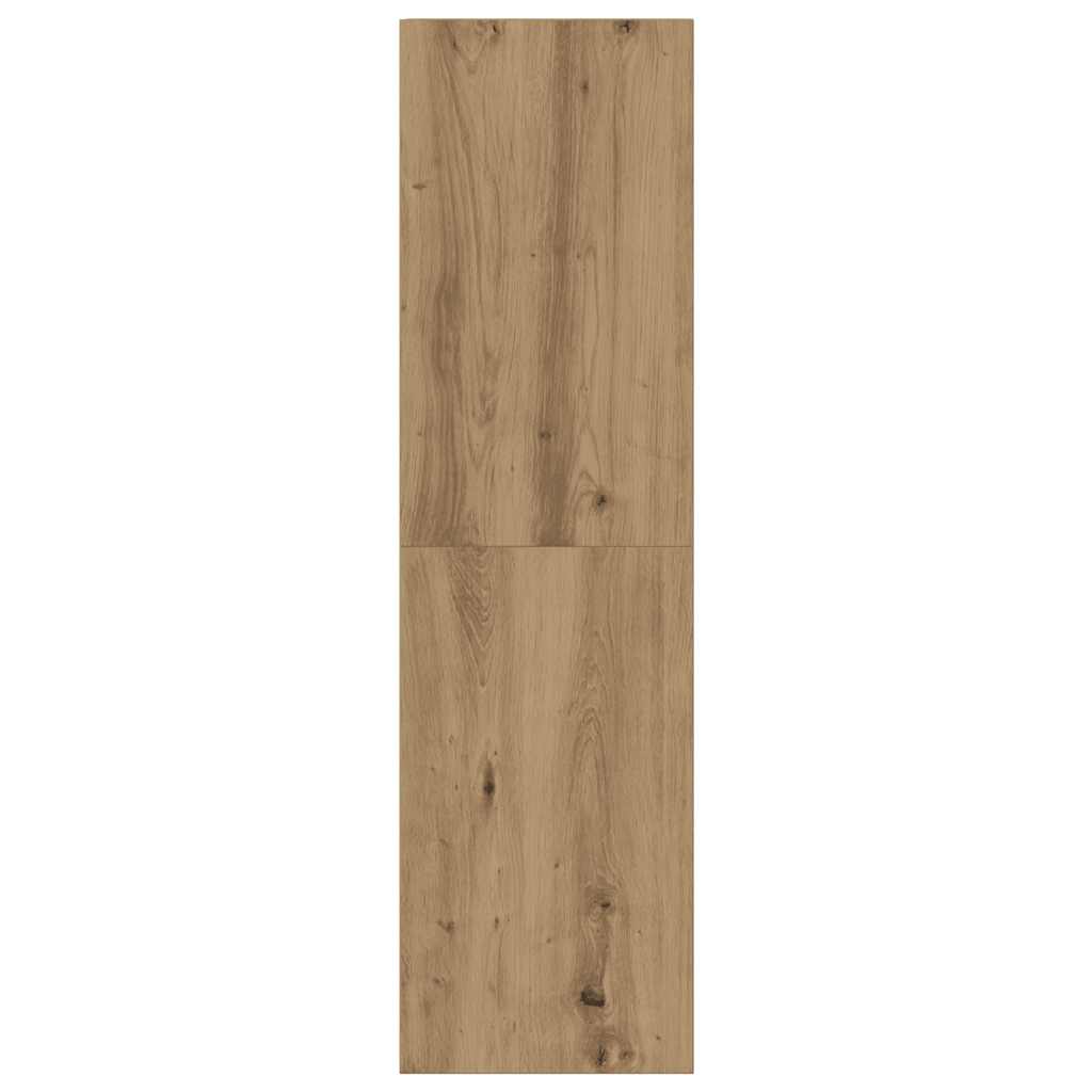 5-Delig Tv-Meubelset Wandmontage Bewerkt Hout Artisanaal Eiken