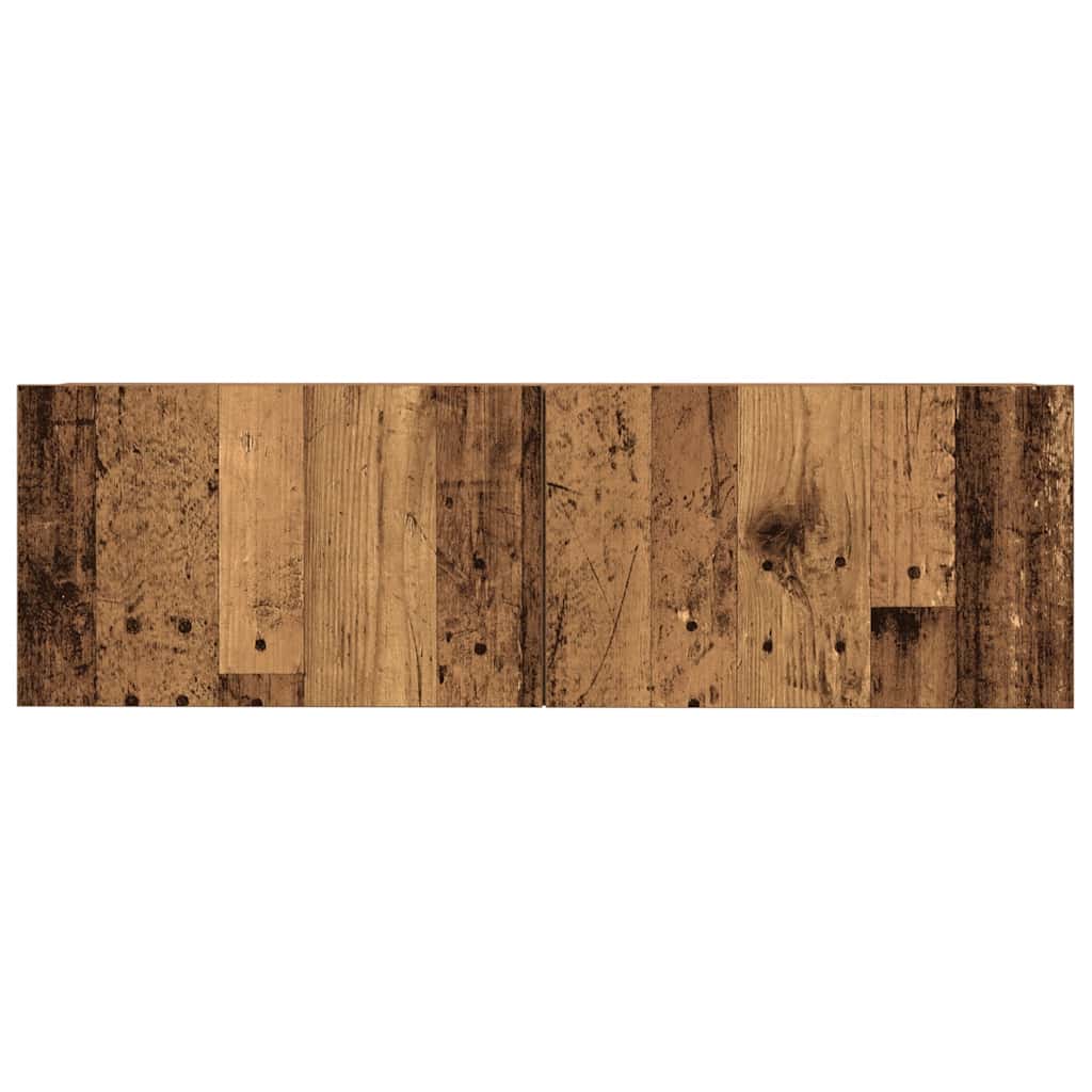 7-delig Tv-meubelset wandmontage bewerkt hout oud houtkleurig