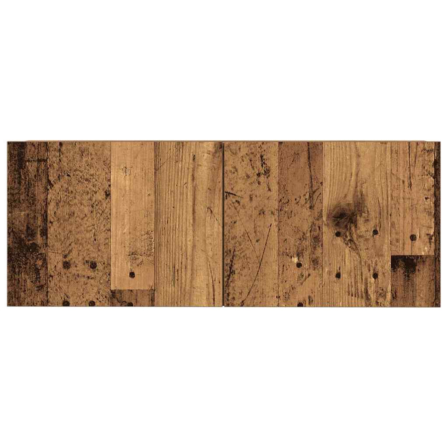7-delig Tv-meubelset wandmontage bewerkt hout oud houtkleurig