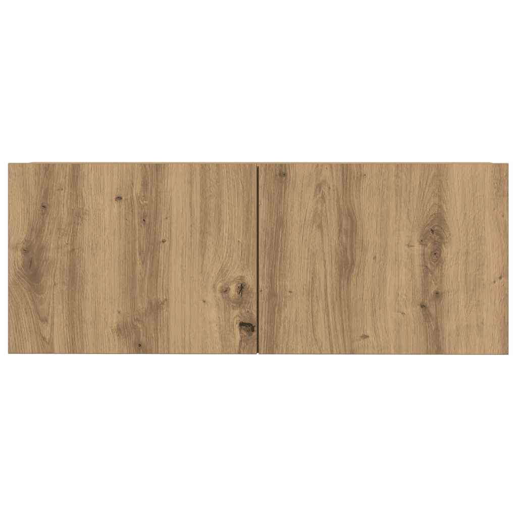 7-Delig Tv-Meubelset Wandmontage Bewerkt Hout Artisanaal Eiken artisanaal eikenkleurig