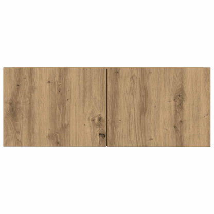 7-Delig Tv-Meubelset Wandmontage Bewerkt Hout Artisanaal Eiken artisanaal eikenkleurig