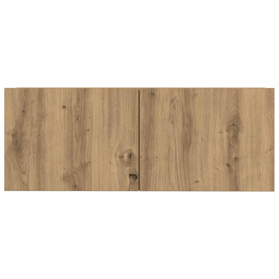 7-Delig Tv-Meubelset Wandmontage Bewerkt Hout Artisanaal Eiken artisanaal eikenkleurig