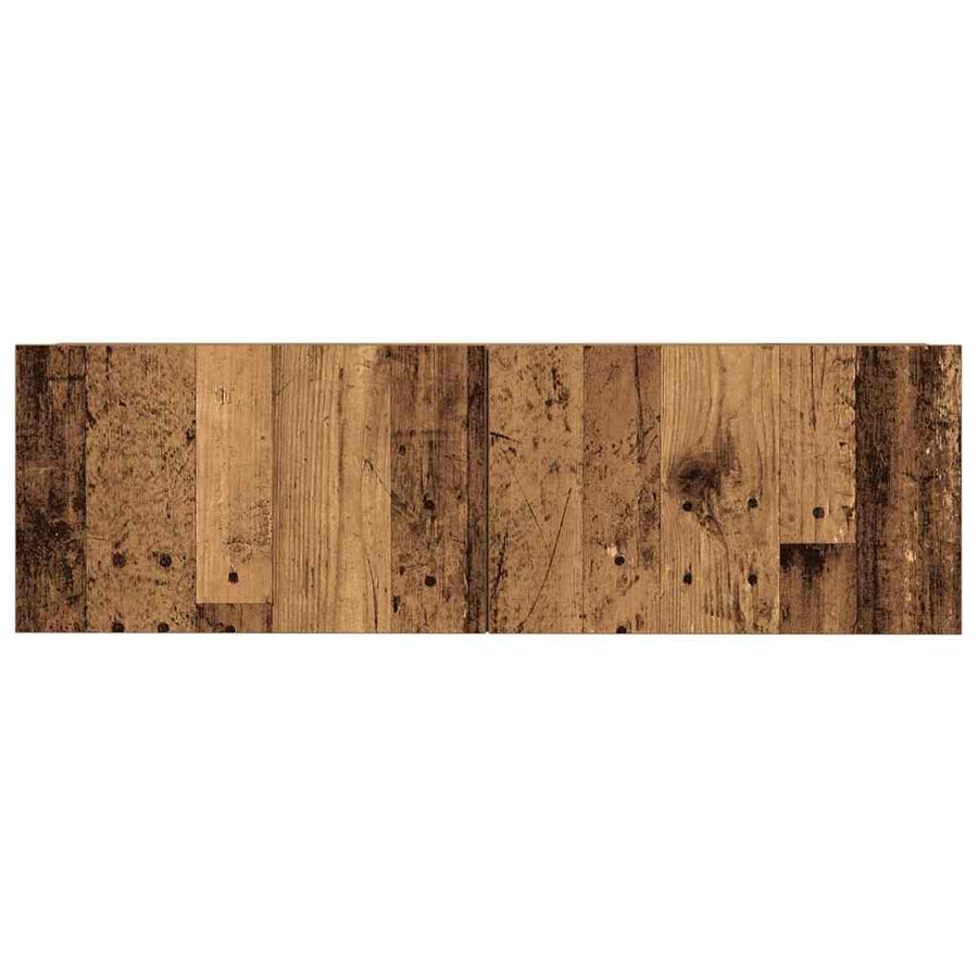 7-delig Tv-meubelset wandmontage bewerkt hout oud houtkleurig