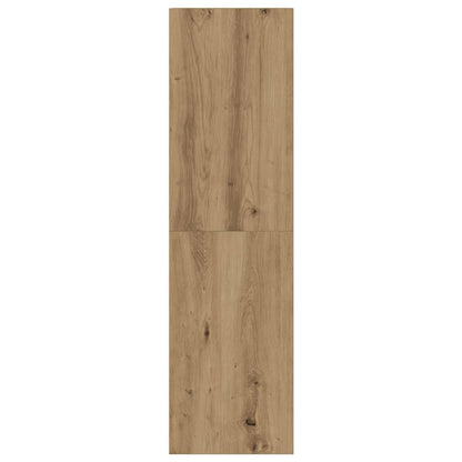 7-delig Tv-meubelset wandmontage bewerkt hout artisanaal eiken