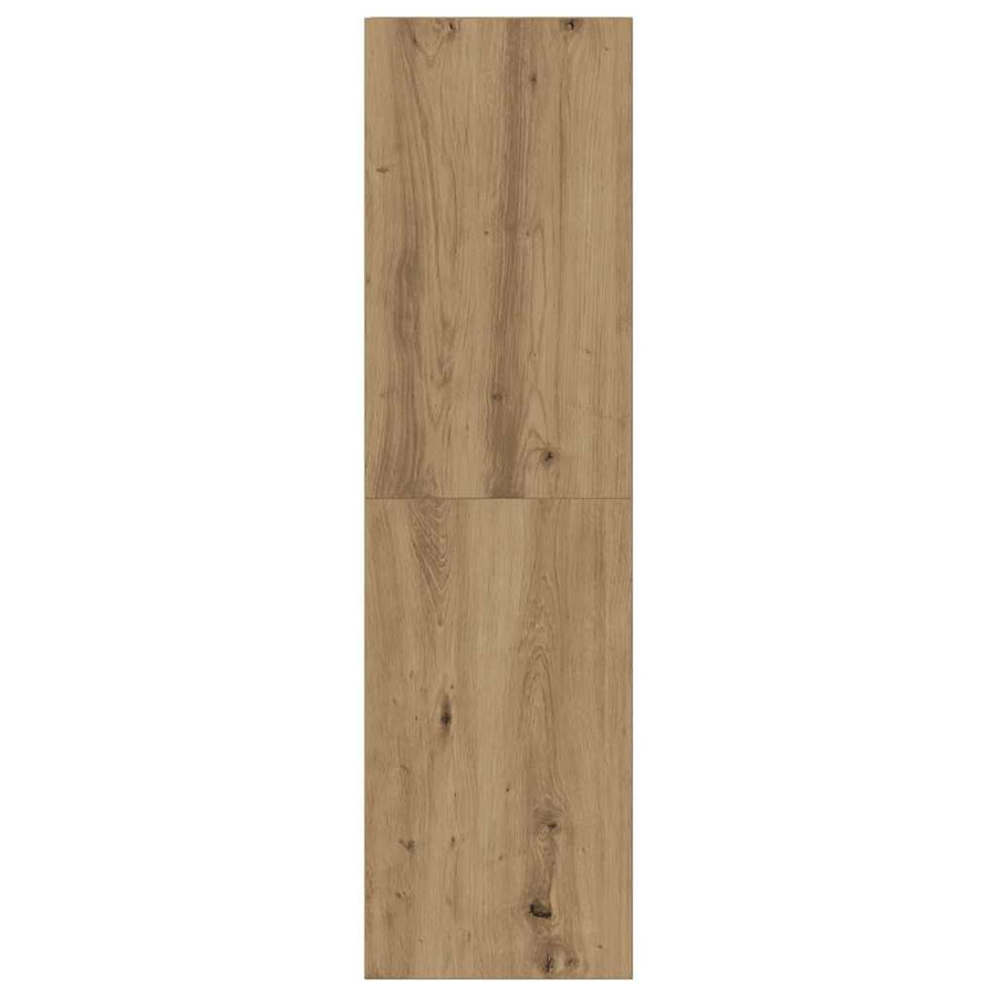 7-delig Tv-meubelset wandmontage bewerkt hout artisanaal eiken