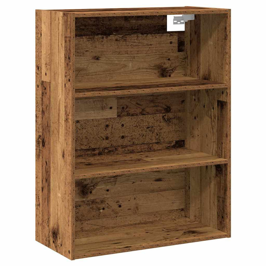 Dressoir met wandkast bewerkt hout oud houtkleurig