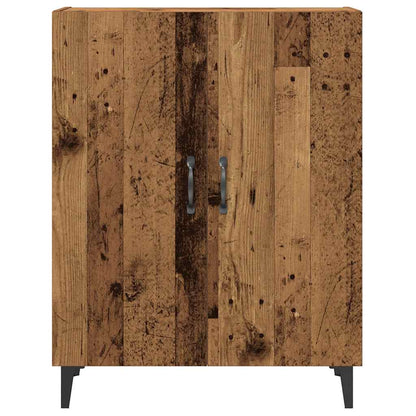 Dressoir met wandkast bewerkt hout oud houtkleurig