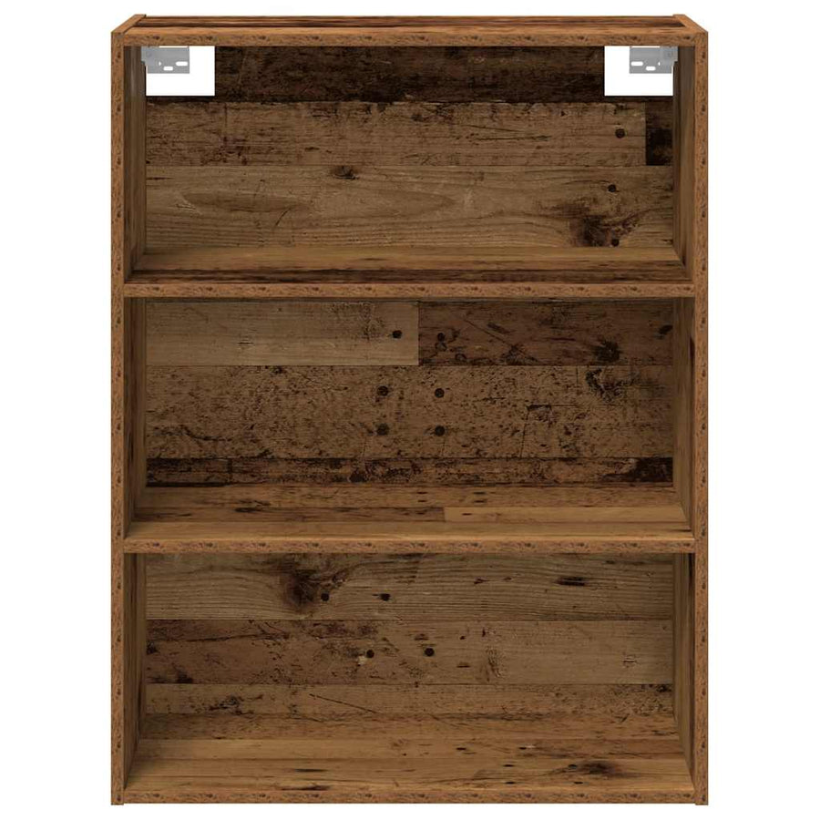 Dressoir met wandkast bewerkt hout oud houtkleurig