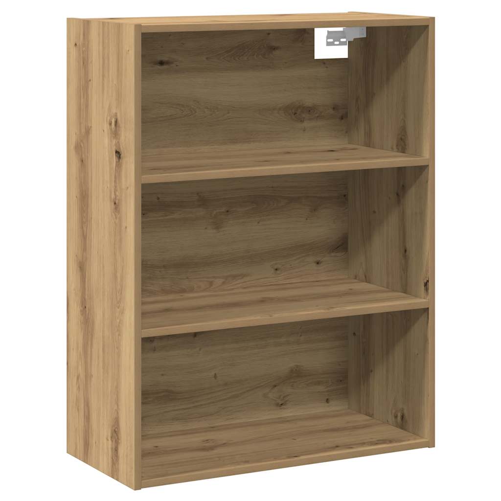 Dressoir met wandkast bewerkt hout artisanaal eikenkleur