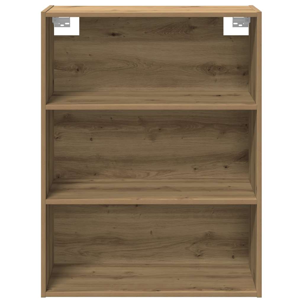 Dressoir met wandkast bewerkt hout artisanaal eikenkleur
